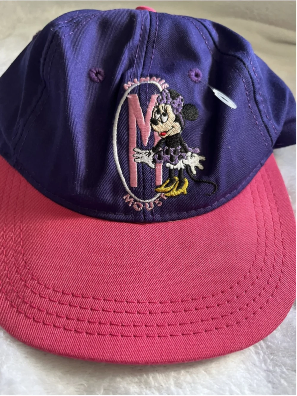 Vintage Minnie Mouse Youth Snapback Baseball Cap Goofy's Hat Co Made in USA Pink